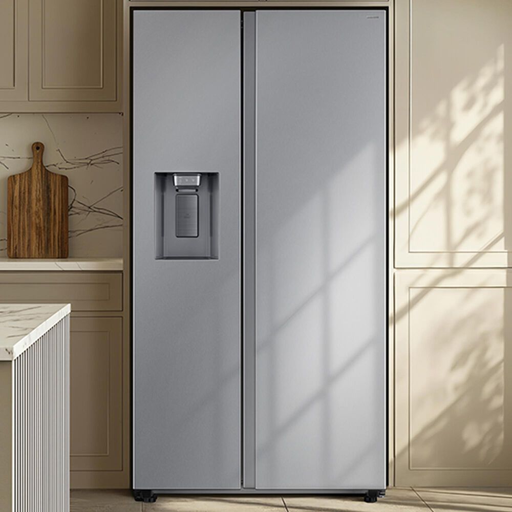 Samsung Bespoke AI 27 Cu. Ft. Side-by-Side Refrigerator with Sphere Ice and External Water and Ice Dispenser in Fingerprint Resistant Stainless Steel, , large