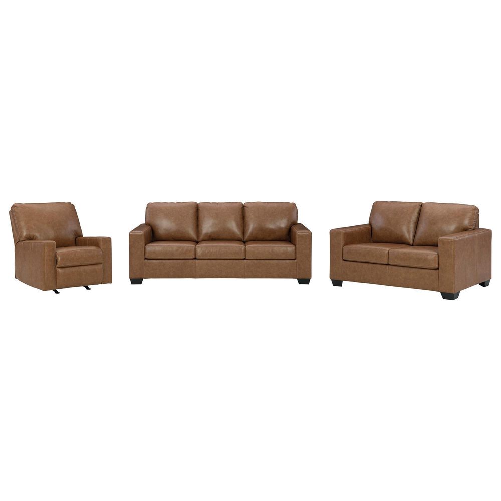 Ashley Bolsena 3-Piece Stationary Living Room Set with Rocker Recliner in Caramel, , large