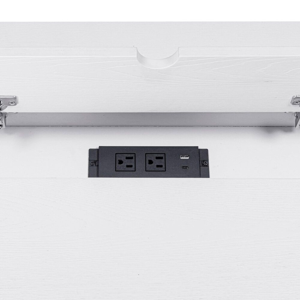 Riva Ridge Norah 68" Executive Desk in White, , large