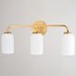 Vaxcel Shelby 3-Light Bathroom Vanity in Natural Brass, , large