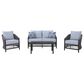Ashley Bridges Beach 4-Piece Patio Conversation Set in Gray, , large