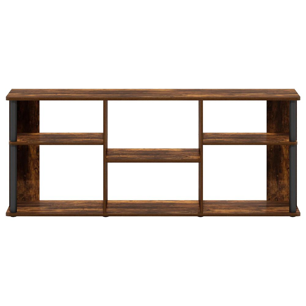 HOMLUX 58" TV Stand in Amber Pine and Black, , large