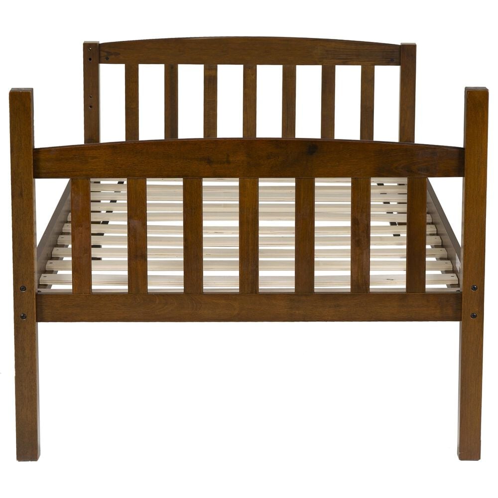 Linon Home Decor Perryton Twin Over Twin Bunk Bed in Warm Oak, , large