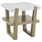 Steve Silver Perth End Table in White and Weathered Sand, , large