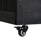 Hearth and Haven Outdoor Kitchen Island Cart with Extendable Stainless Steel Top and Adjustable Shelf in Black, , large