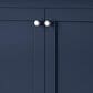 Lexora Home Dukes 30" Single Bathroom Vanity in Navy Blue with 2 cm White Cultured Marble Top and Rectangular Sink, , large
