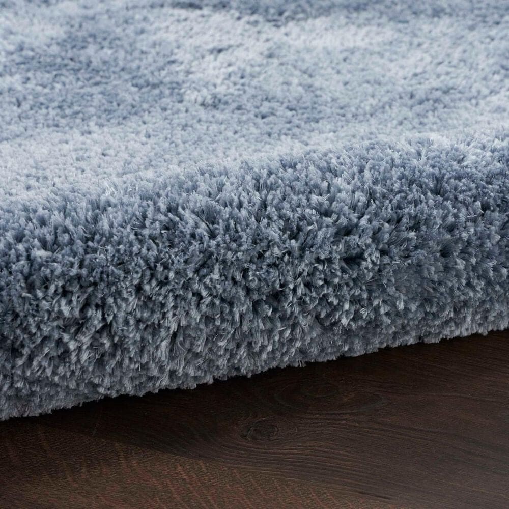 Nourison Dreamy Shag Solid 6&#39;7&quot; x 9&#39;2&quot; Light Blue Area Rug, , large