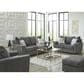 Ashley Stairatt Chair and Ottoman in Gravel, , large