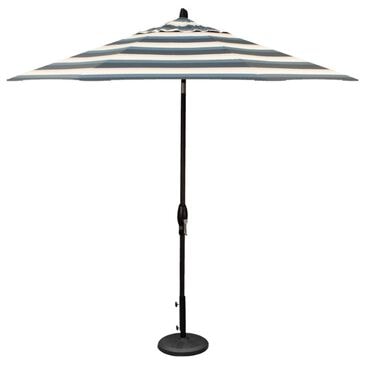 Treasure Garden 9" Umbrella with Black Base in Gateway Coast Stripe, , large