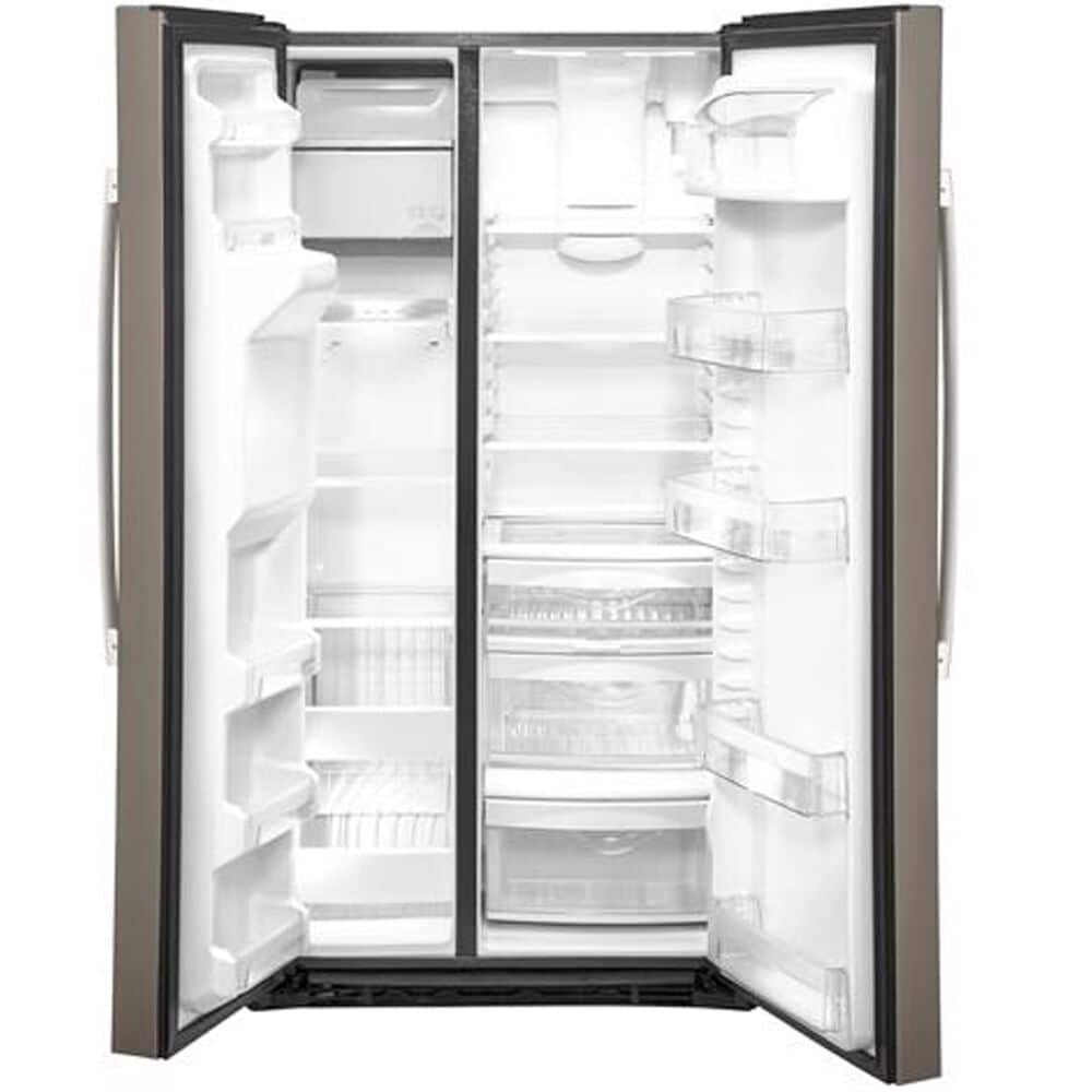 GE Appliances 21.8 Cu. Ft. Counter Depth Side by Side Refrigerator in Slate, , large