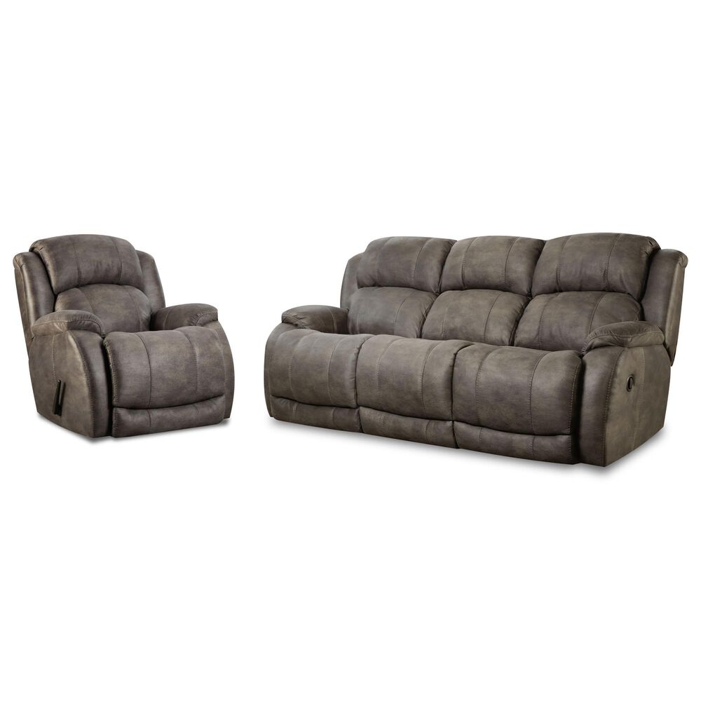 Reclining Sofa and Recliner Denali 2-Piece Reclining Living Room Set in Grey, , large