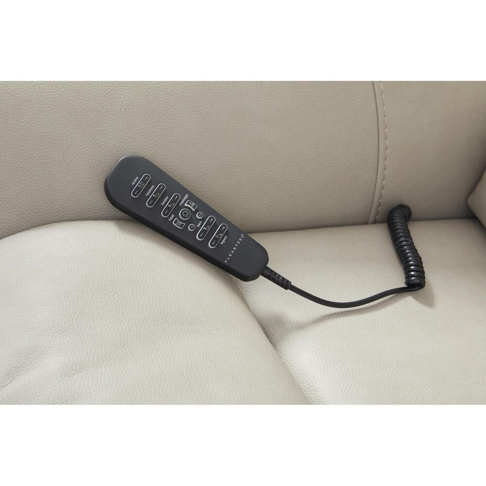 Flexsteel Artemis Power Rocking Recliner with Heat and Massage in Dove, , large
