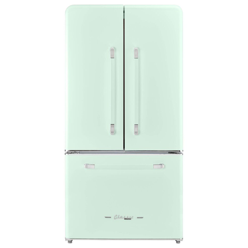 Unique Appliances Classic Retro 21.4 Cu. Ft Frost Free Counter Depth French Door Refrigerator in Summer Mint Green, , large