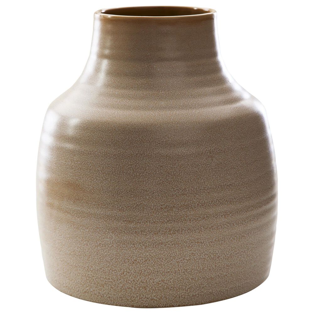 Ashley Millcott 12" Vase in Tan, , large