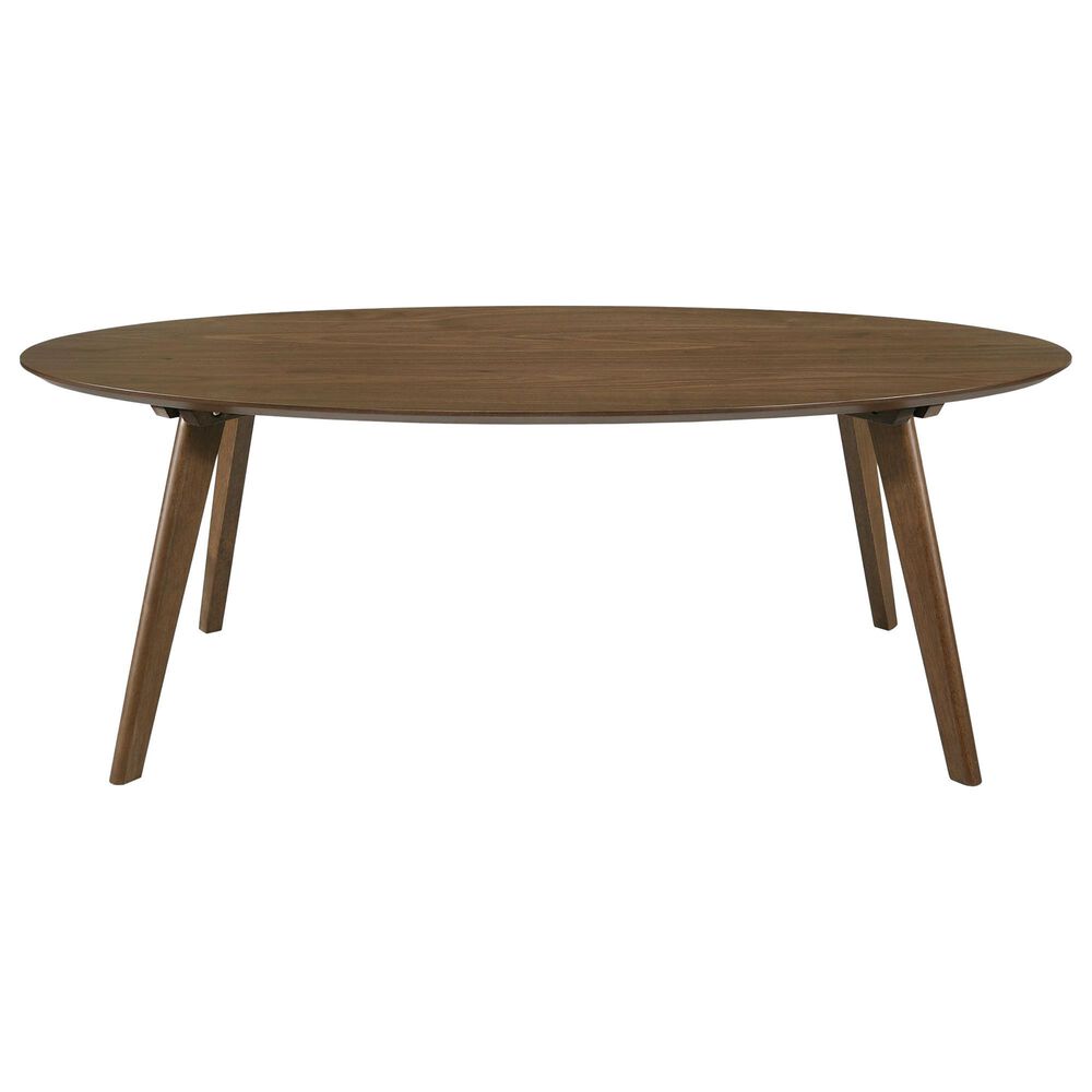 Mayberry Hill Razor 47&quot; Oval Cocktail Table in Walnut, , large