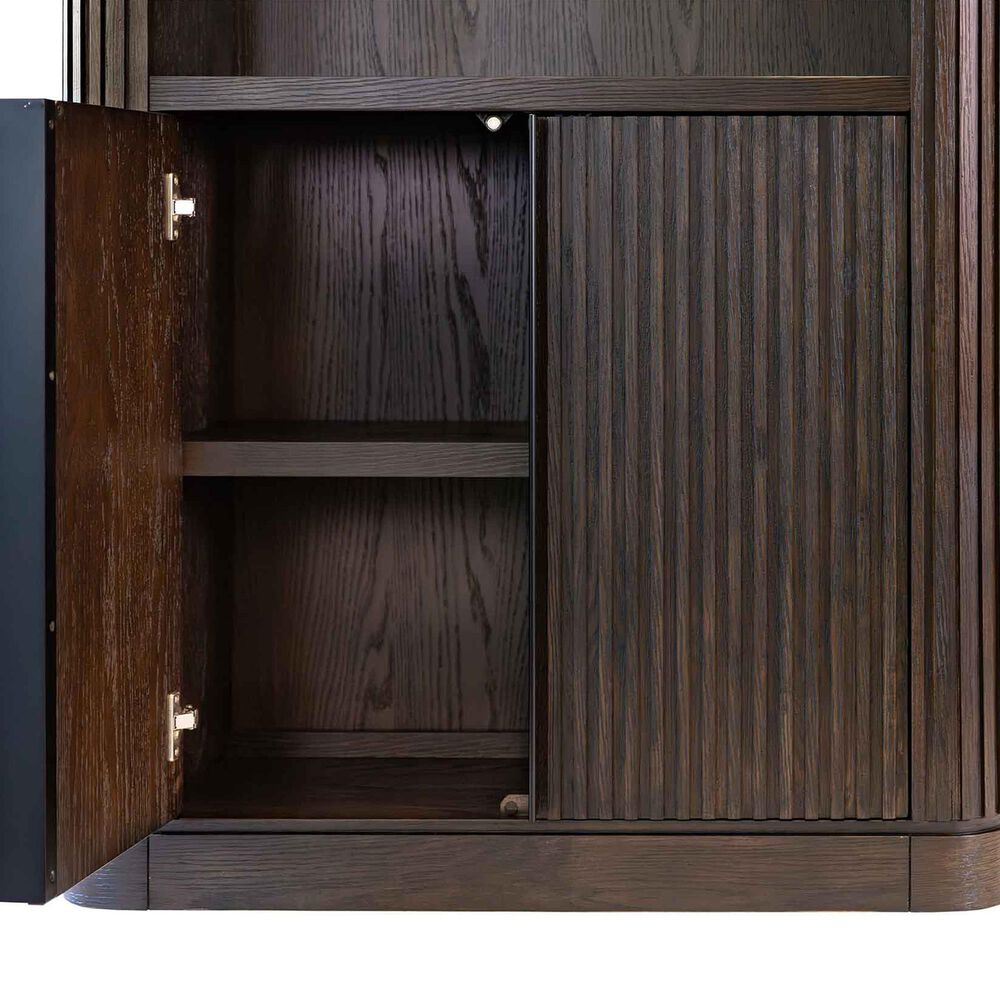 Wycliff Bay Tulane 3-Piece Writing Desk with Bookcase and Lateral File Cabinet Set in Dark Chocolate, , large