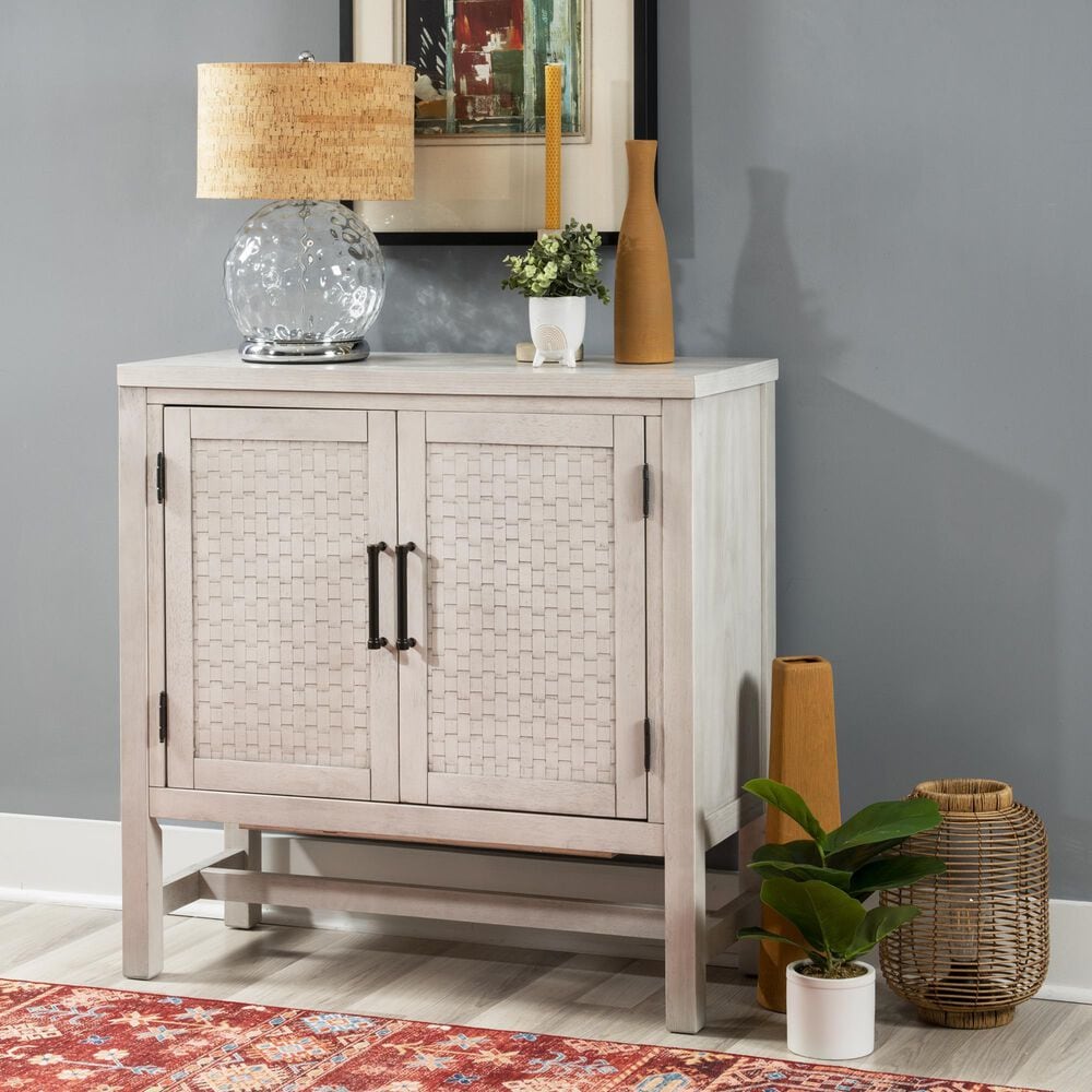 Linon Home Decor Malcolm 2-Door Accent Cabinet in Pebble Grey, , large