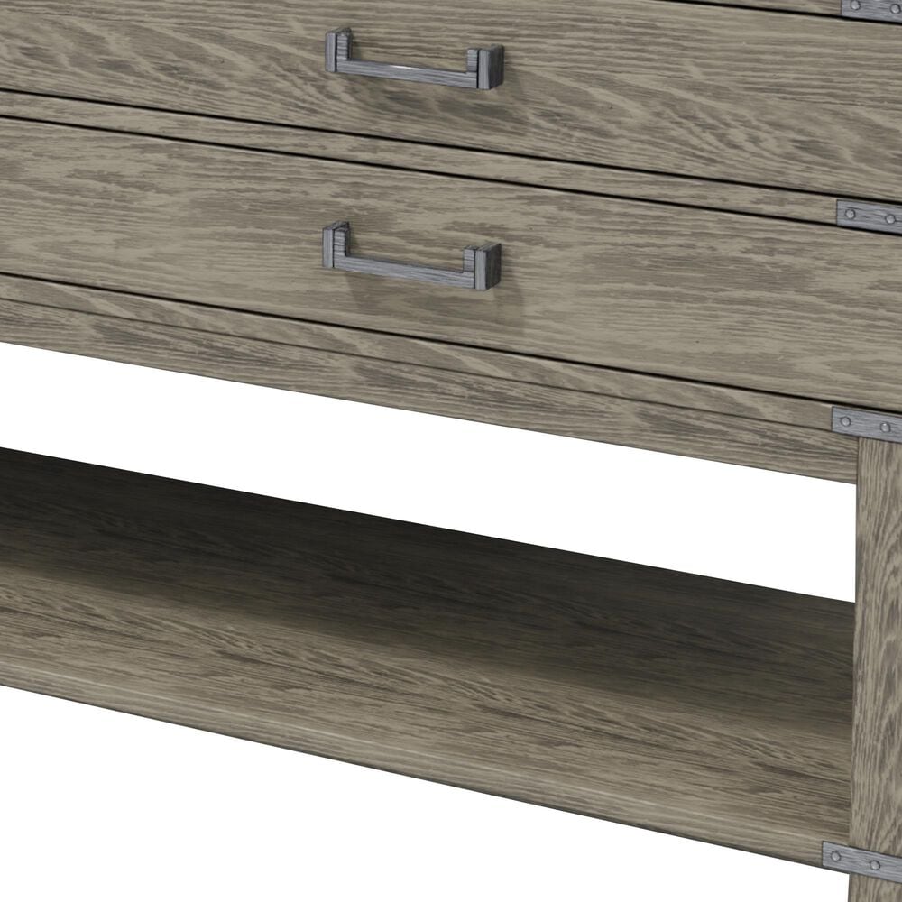 Lexora Home Norwalk 84&quot; Double Bathroom Vanity in Grey Oak with White Carrara Marble Top  and Rectangle Sink, , large