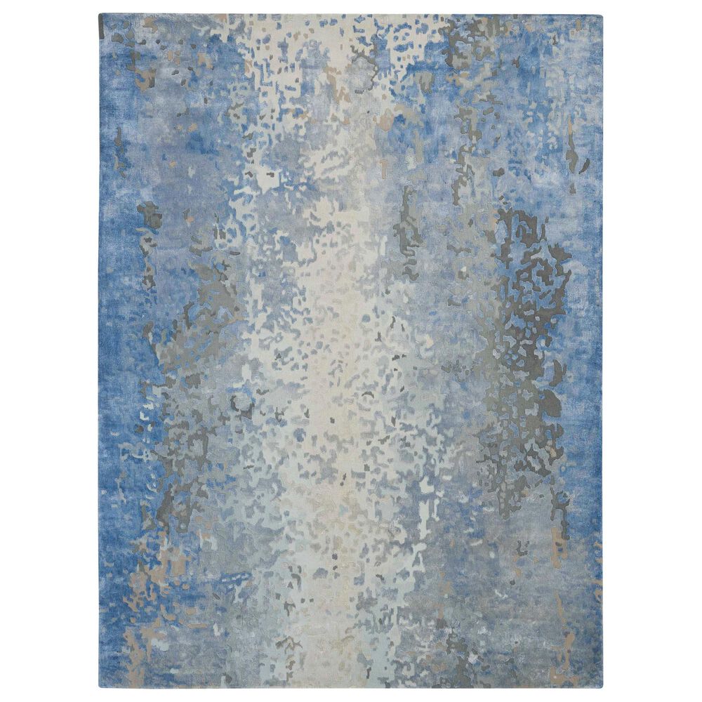 Nourison Prismatic PRS17 9"9" x 13"9" Denim Area Rug, , large
