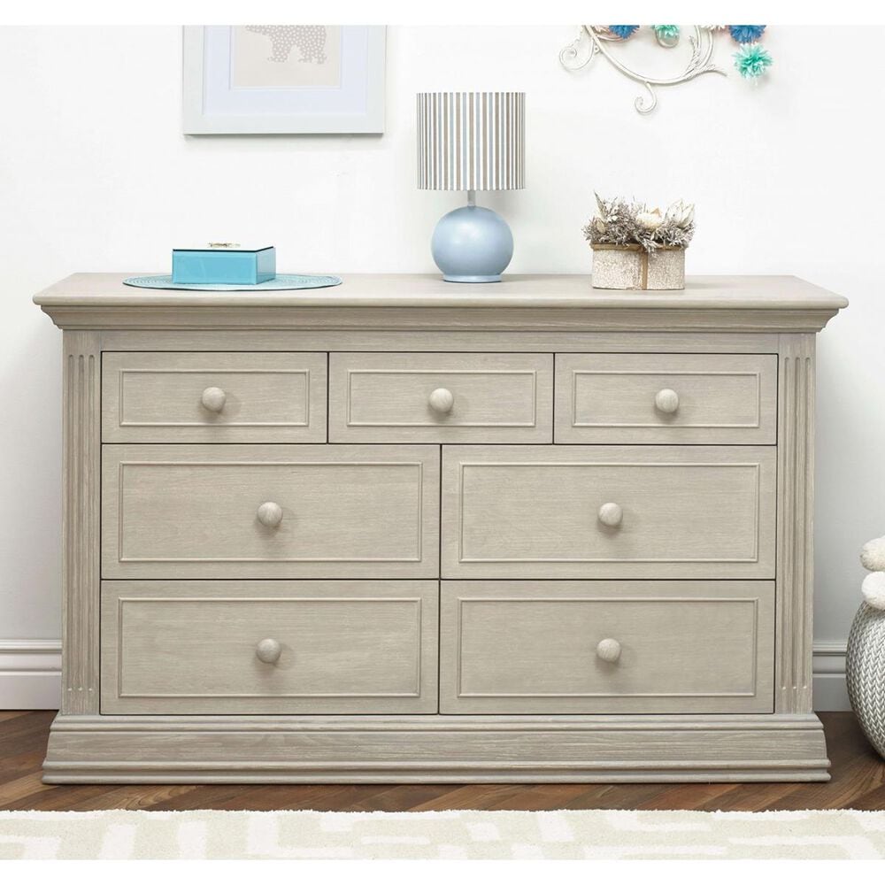 Sorelle Furniture Providence 2 Piece Crib and Dresser Nursery Set in Heritage Fog, , large