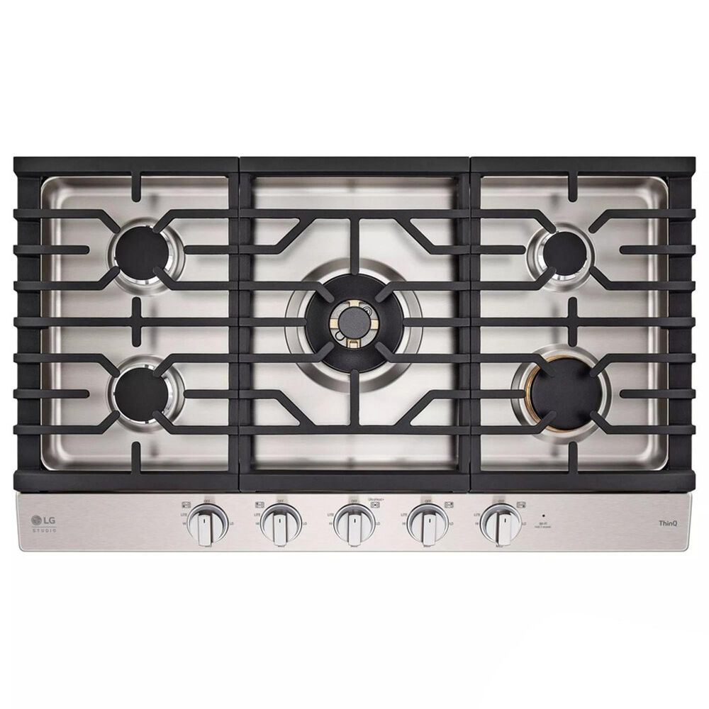 LG 4-Piece Kitchen Package with Print Proof Stainless Steel 30&quot; Combination Wall Oven and Stainless Steel 36&quot; Gas Cooktop, , large