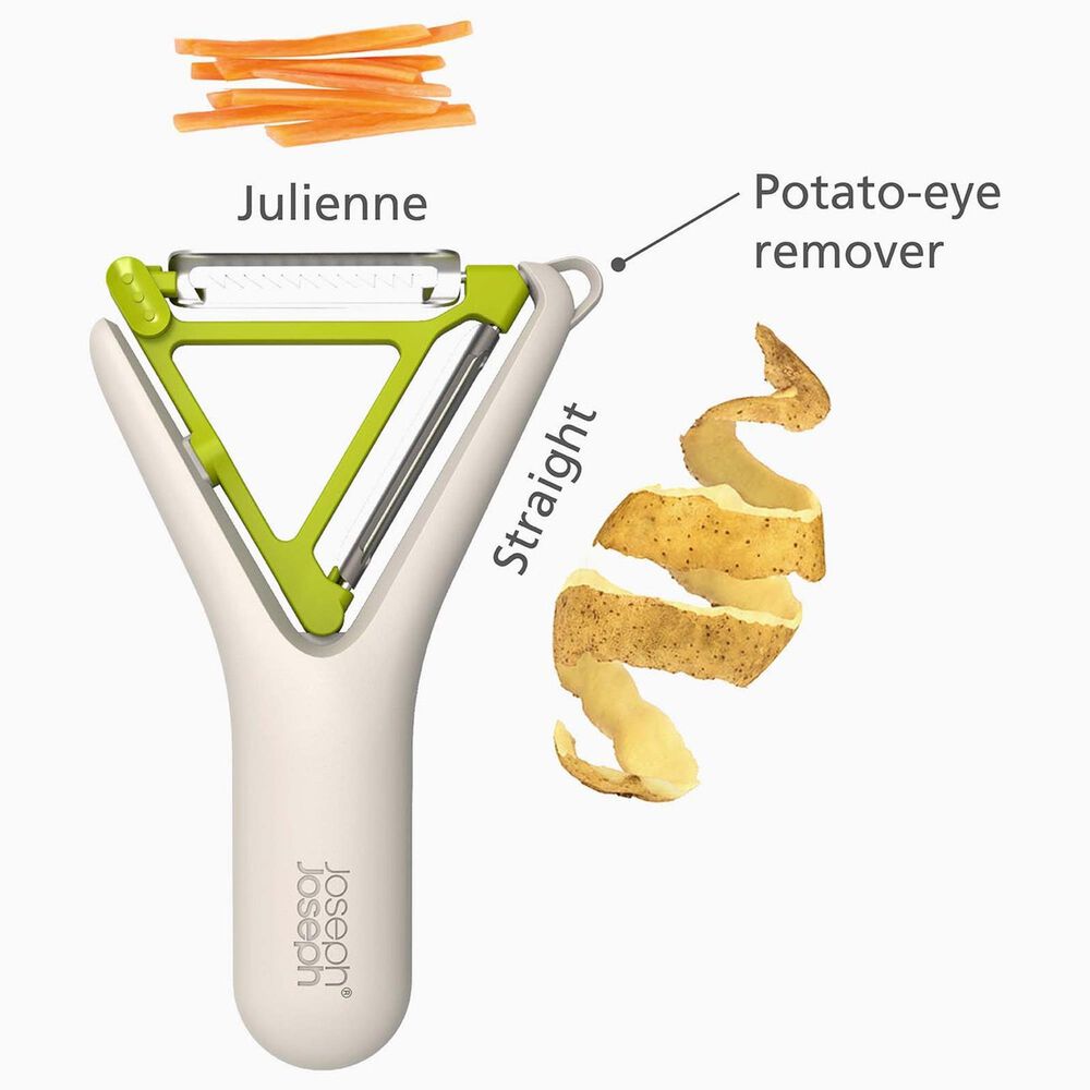 Joseph Joseph Switch 2-in-1 Peeler in Stone and Green, , large