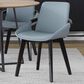 LumiSource Cosmo Accent Chair with Faux Leather Cushion in Grey, , large