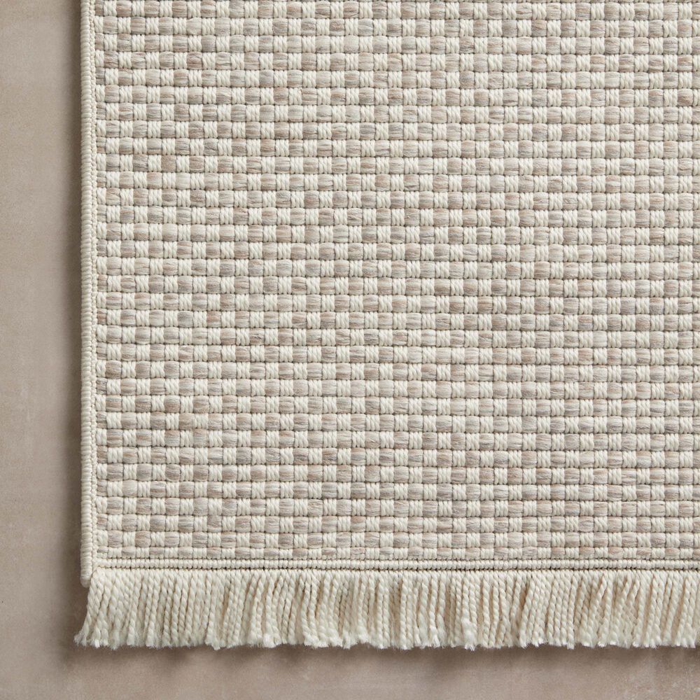 Amber Lewis x Loloi Malibu MAB-05 2&#39;3&quot; x 3&#39;9&quot; Ivory and Dove Indoor/Outdoor Area Rug, , large