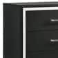Coaster Tisdall and Lucia 3-Piece Queen Bedroom Set in Black and Chrome, , large