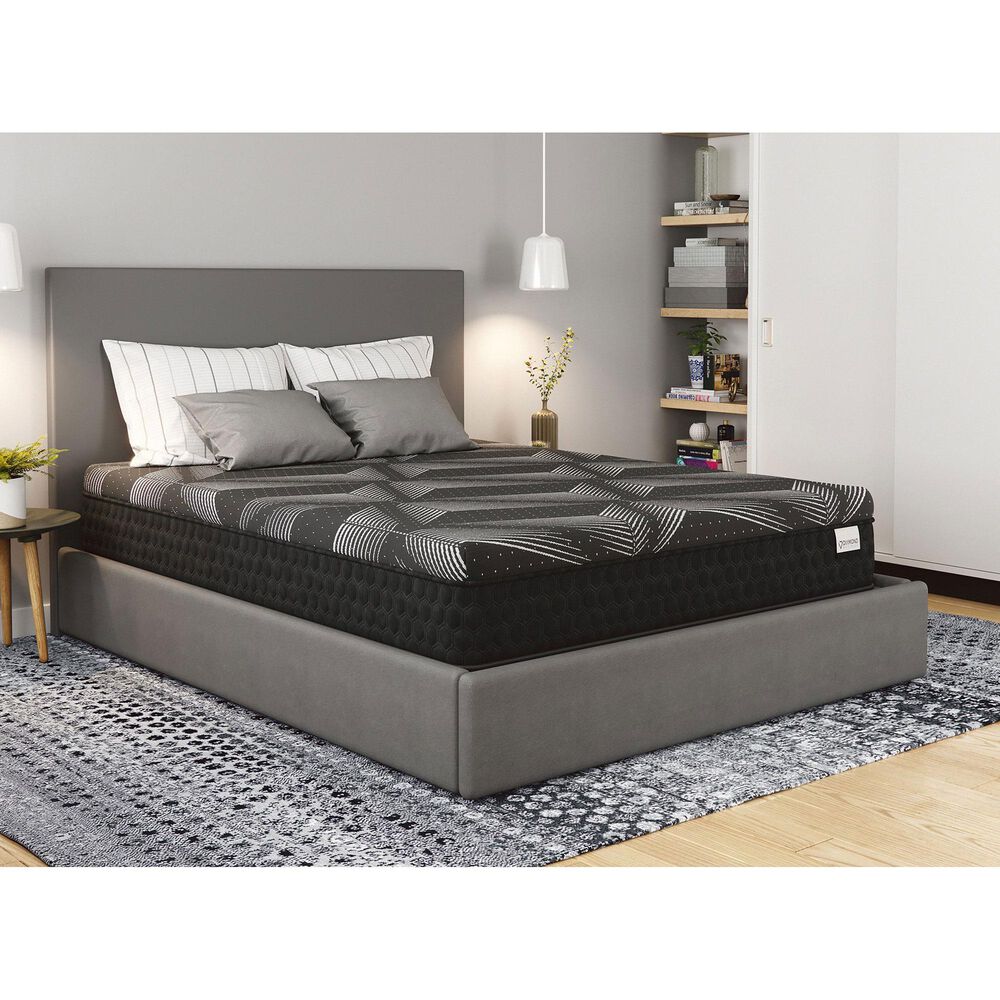 Hearth and Haven Diamond Matrix Copper Firm Hybrid Twin Mattress, , large