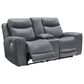 Ashley Mindanao Power Reclining Loveseat in Steel, , large