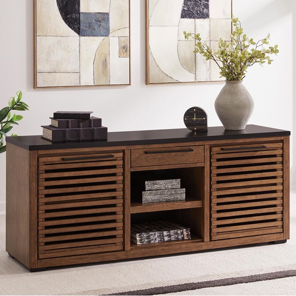 Ashley Kallari Credenza Desk in Warm Brown and Matte Black, , large