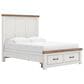 Ashley Savonport 5 Piece Queen Storage Bedroom Set in White and Brown, , large