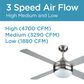 Black+Decker 52" 4-Blade Standard Ceiling Fan with Light and Remote Control in Brushed Nickle and Silver, , large
