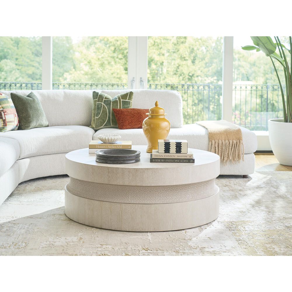 Lexington Home Brands Copa Cabana Bianca Round Cocktail Table in Sea Mist, , large