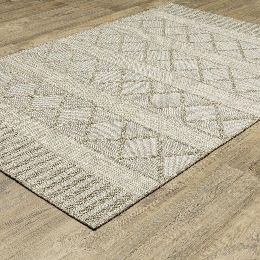 Oriental Weavers Tortuga TR11A 5&#39;3&quot; x 7&#39;3&quot; Beige Area Rug, , large
