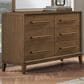 Sterling Timber Elure Youth 6-Drawer Dresser in Latte, , large