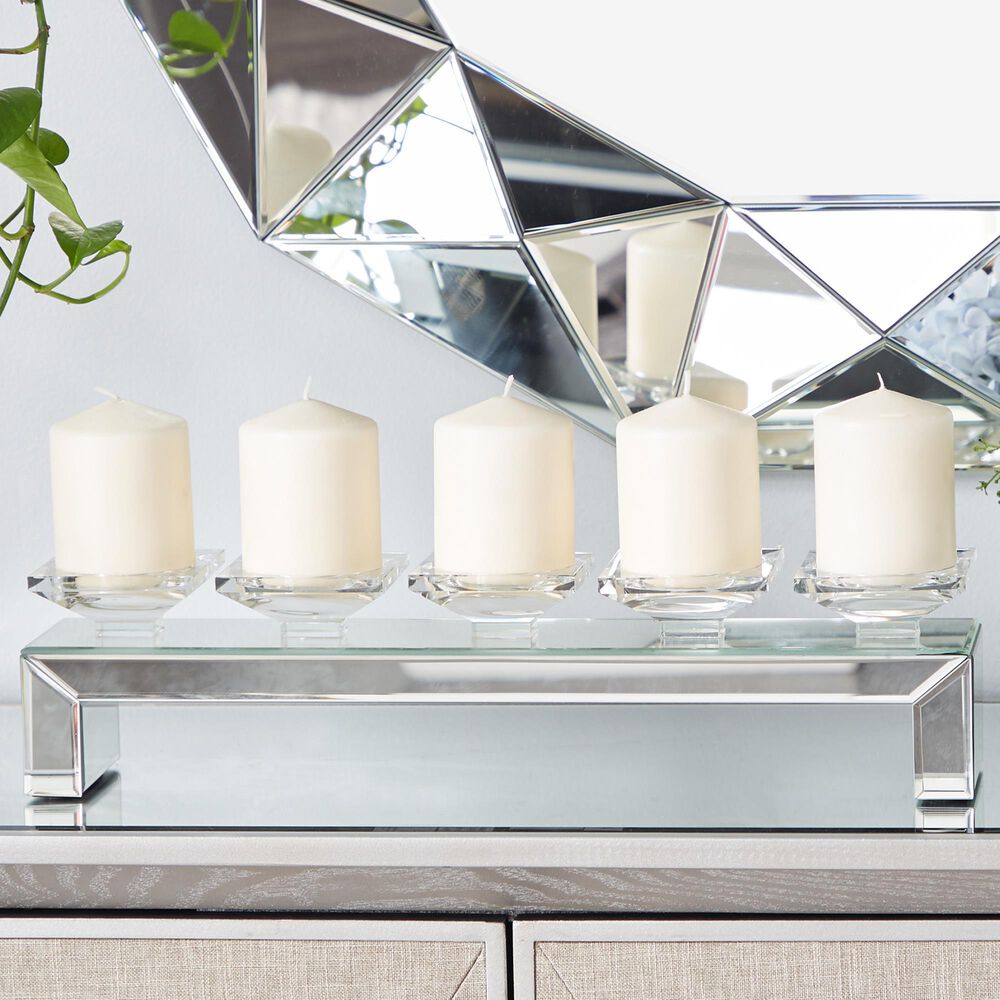 Maple and Jade Glam Candle Holder in Clear, , large