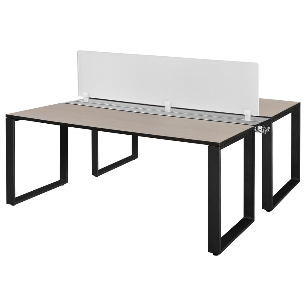 Regency Global Sourcing Structure 72" x 24" Benching System with Divider in Maple, , large