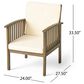 Hearth and Haven 5-Piece Outdoor Dining Set with Cream Cushion in Grey, , large