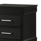 Crown Mark Amalia 2-Drawer Nightstand in Black, , large