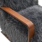 Furniture of America Neyra Long-Haired Accent Chair in Charcoal Gray, , large