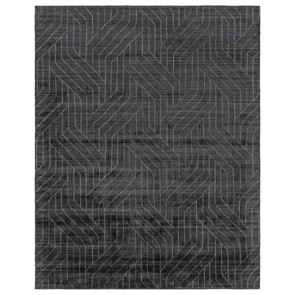 Surya Hightower 9" x 13" Charcoal, Black and White Area Rug, , large