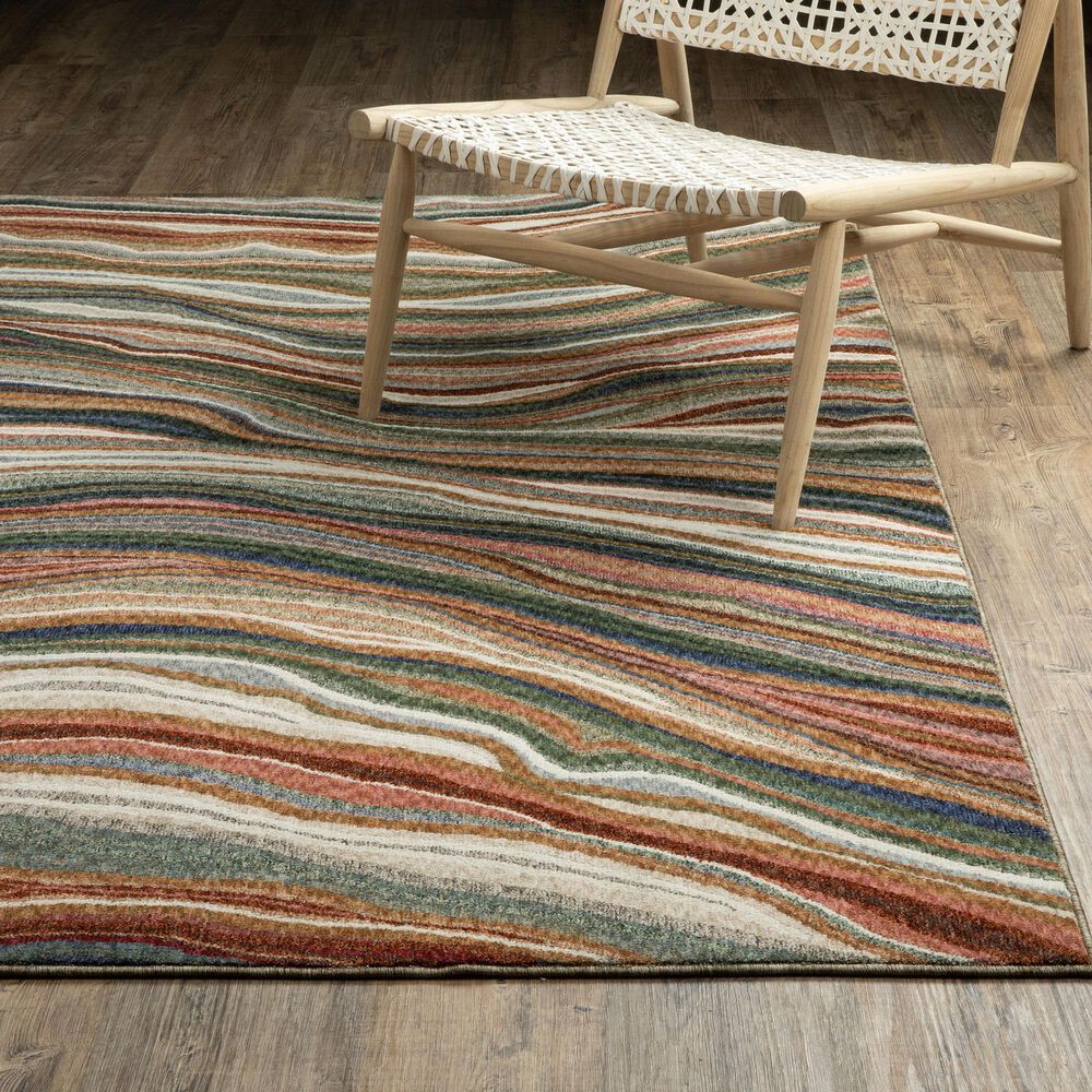 Oriental Weavers Tisdell TIS07 Multicolor 3&#39;9&quot; x 5&#39;2&quot; Area Rug, , large