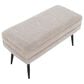 Lumisource Neapolitan Storage Bench with Light Brown Cushion in Black, , large