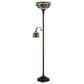 Cal Lighting Victorian Tiffany Torchiere Lamp in Bronze, , large