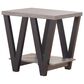 Pacific Landing Higgins V-Shaped End Table in Black and Antique Grey, , large
