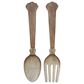 Maple and Jade 38" x 8" Farmhouse Kitchen Utensils Wall Decor in Brown and Silver (Set of 2), , large