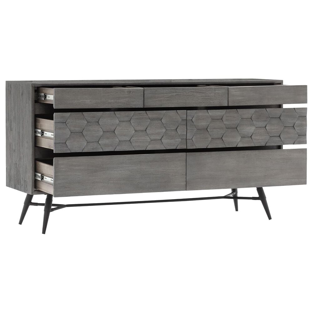 Blue River Makena 4-Piece Queen Bed Set in Grey Acacia, , large