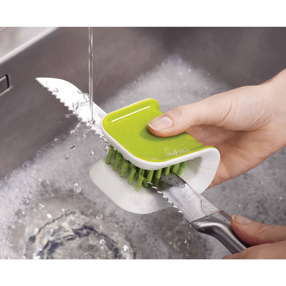 Joseph Joseph BladeBrush Knife and Cutlery Cleaning Brush in Green, , large